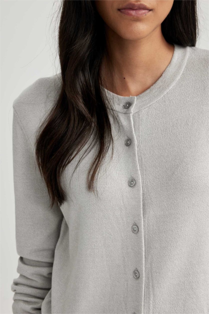 WOMAN Grey Slim Fit Cardigan