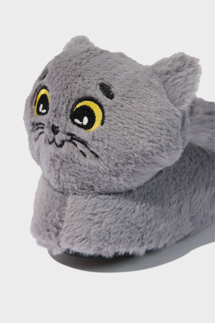 GIRLS & TEENS Grey Girl Flat Sole Slippers