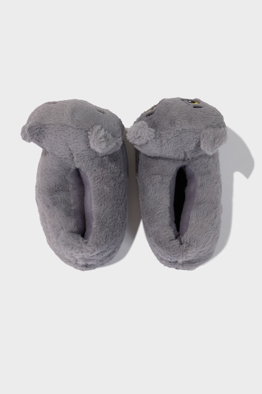 GIRLS & TEENS Grey Girl Flat Sole Slippers