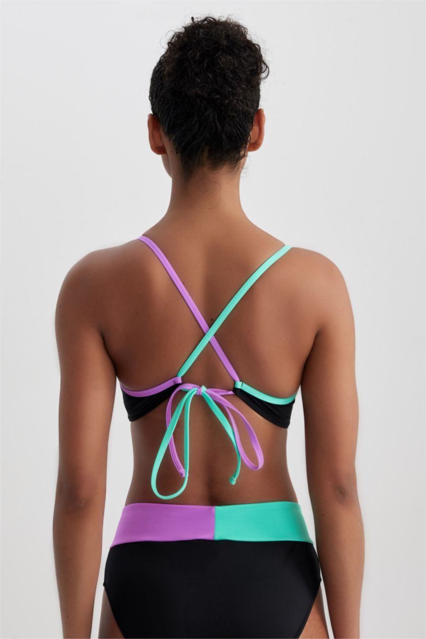 نساء أسود توب بكيني بقصة عادية من Fall In Love