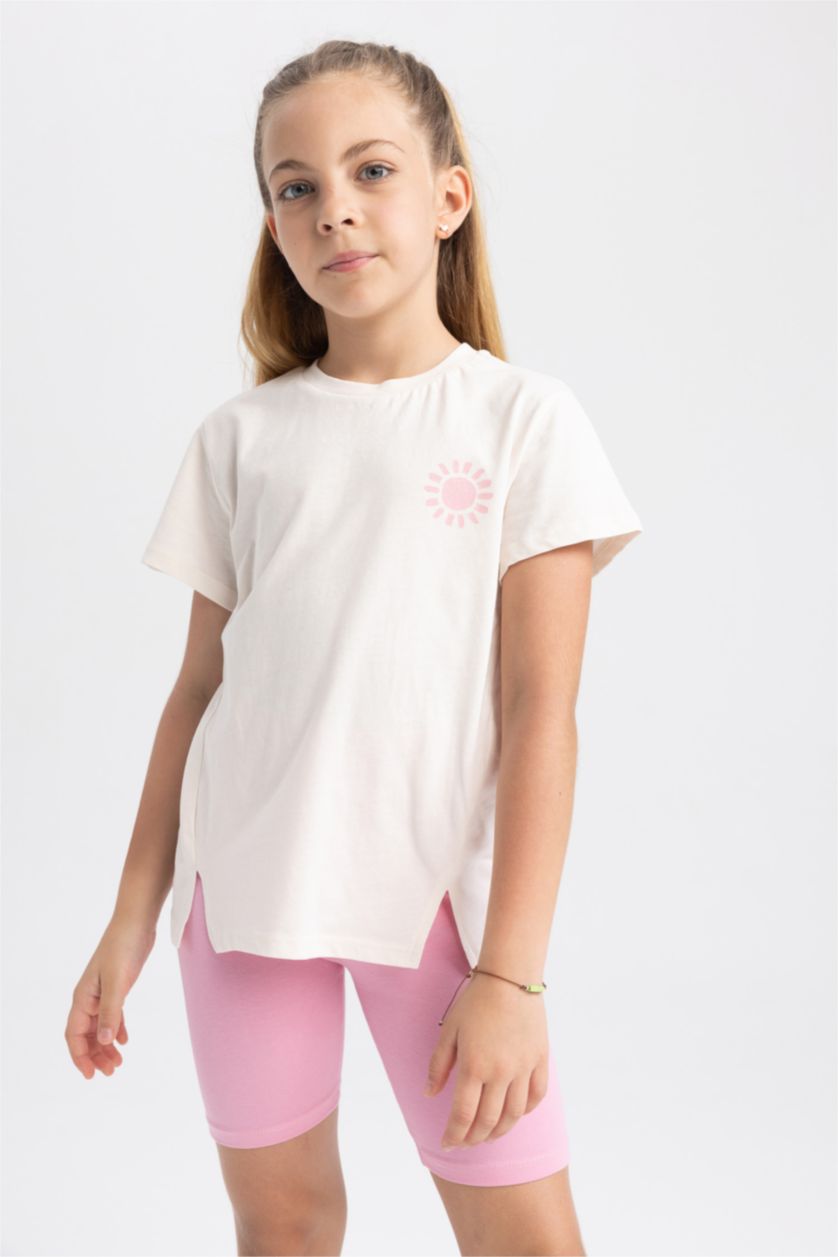 GIRLS & TEENS Pink Girl Biker Leggings