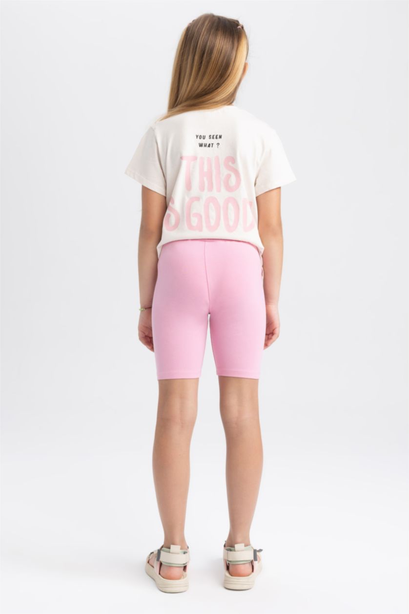 GIRLS & TEENS Pink Girl Biker Leggings