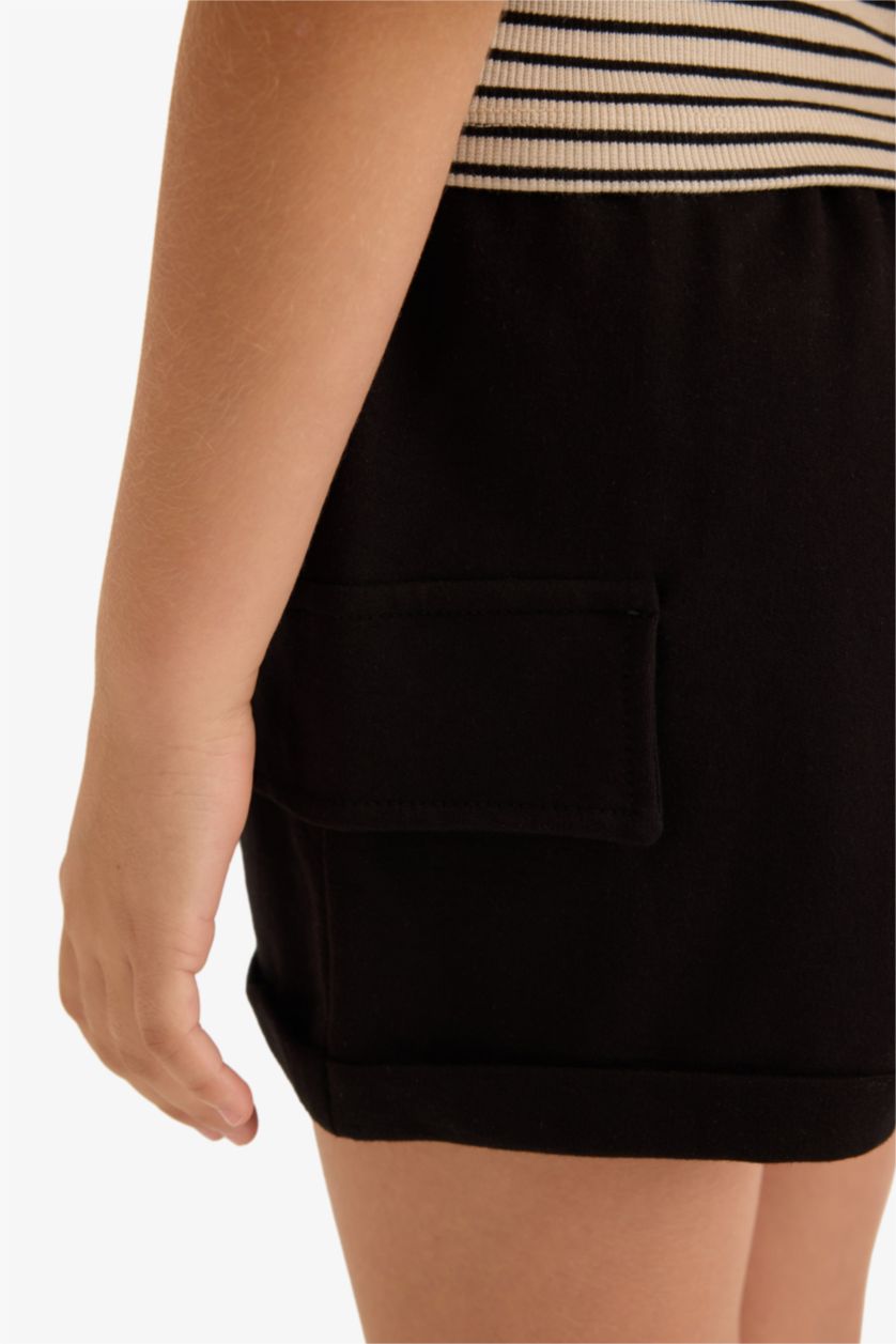 Girls & Teens Black Girl Cargo Pocket Shorts