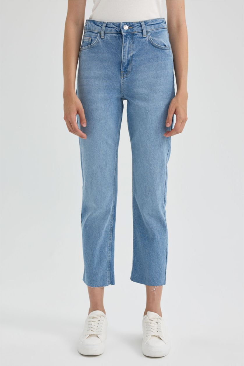 نساء أزرق Normal Waist Trousers