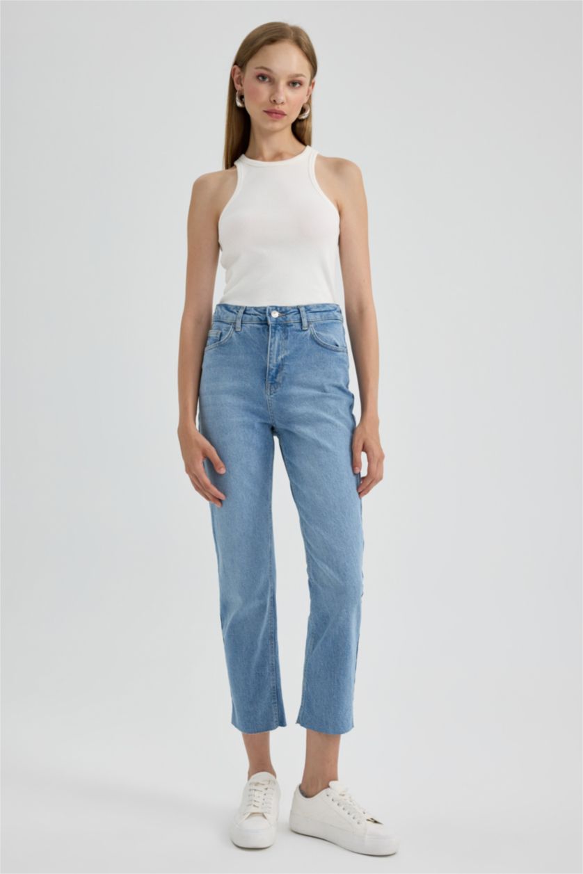 نساء أزرق Normal Waist Trousers