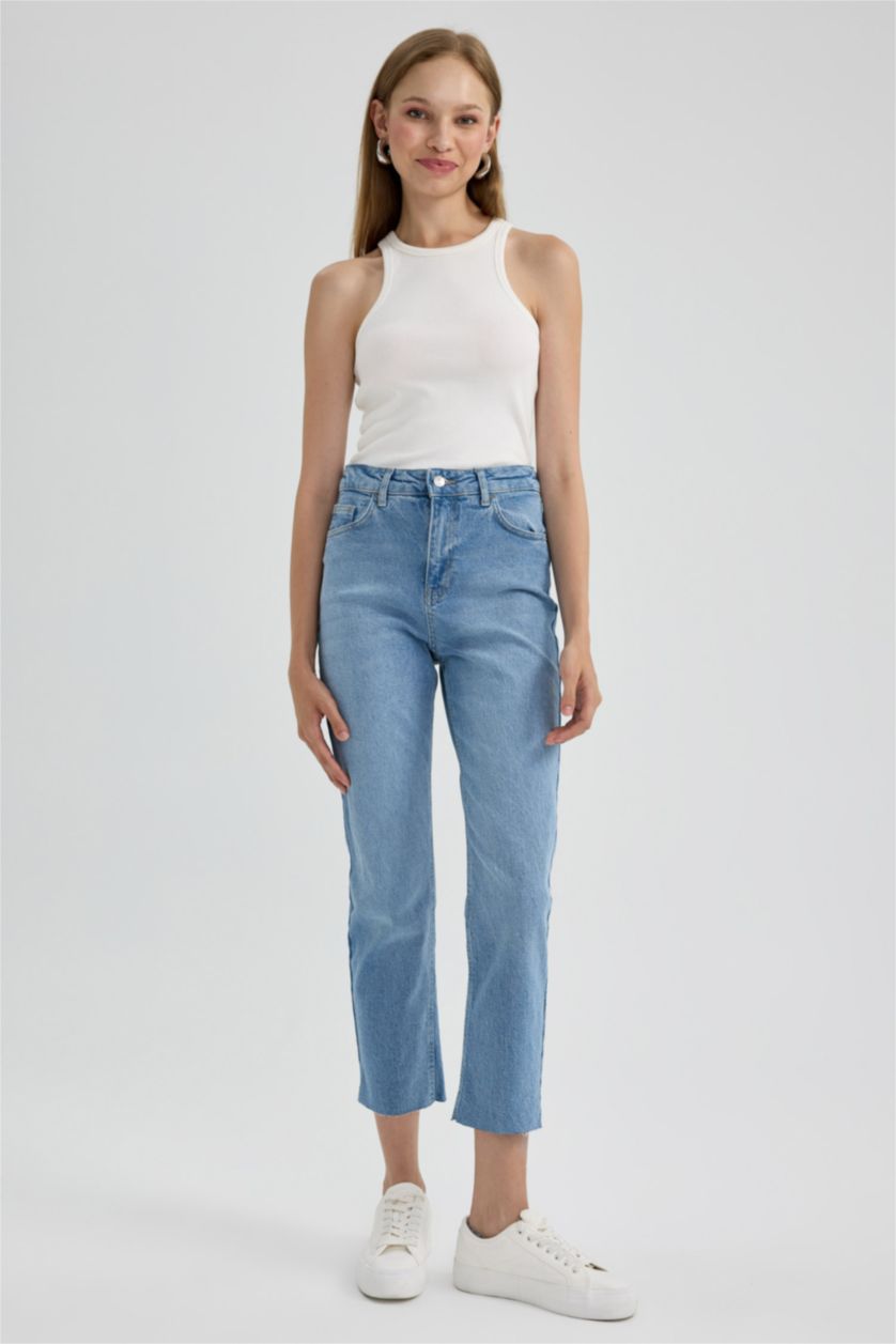 نساء أزرق Normal Waist Trousers