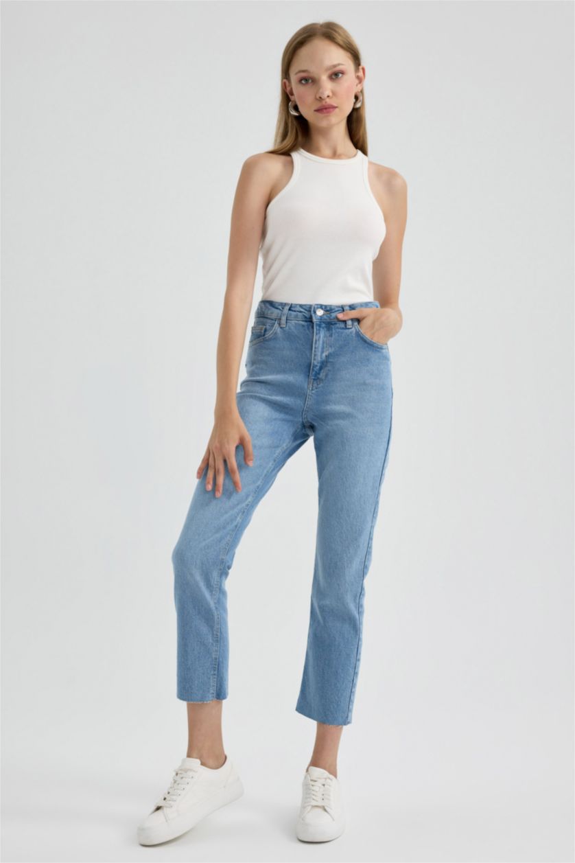 نساء أزرق Normal Waist Trousers