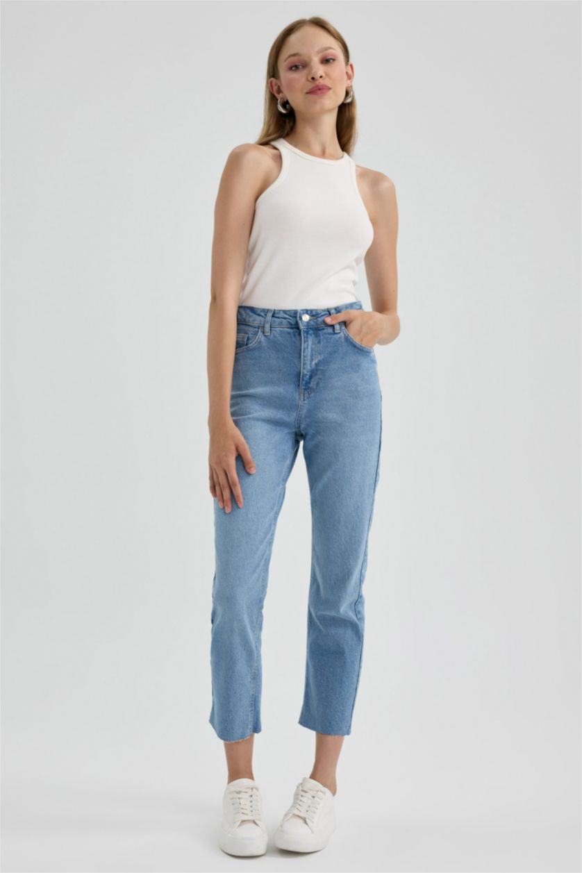نساء أزرق Normal Waist Trousers