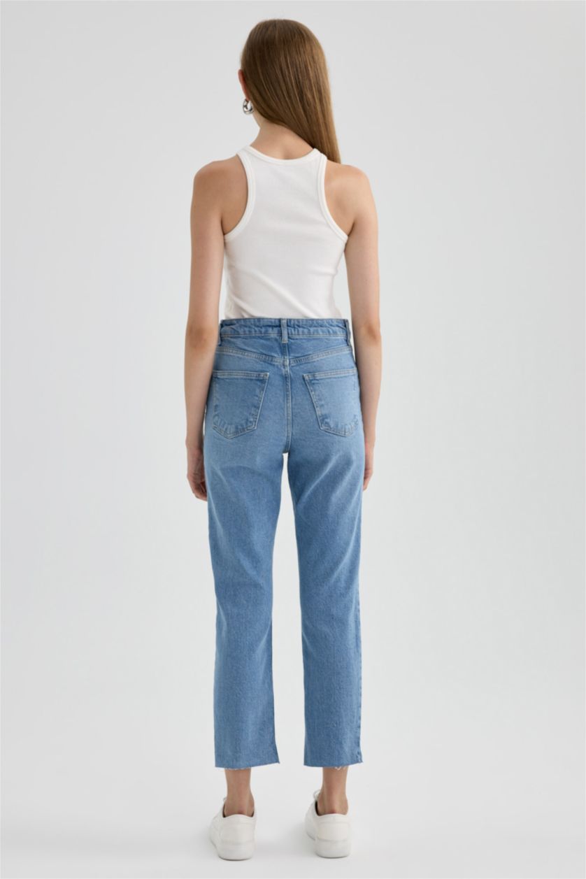 نساء أزرق Normal Waist Trousers