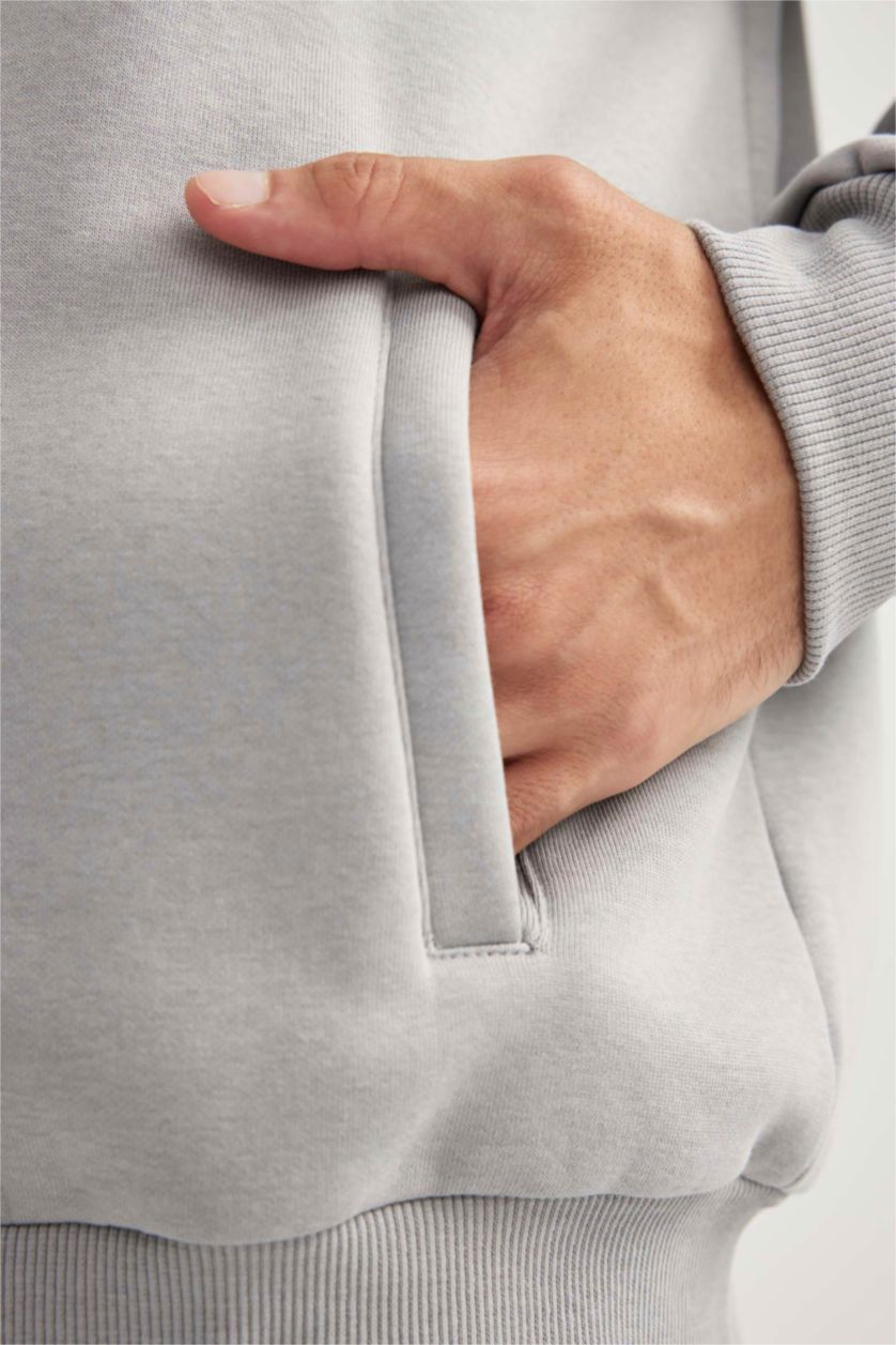 MAN Grey Oversize Fit Soft Fuzzy Cardigan