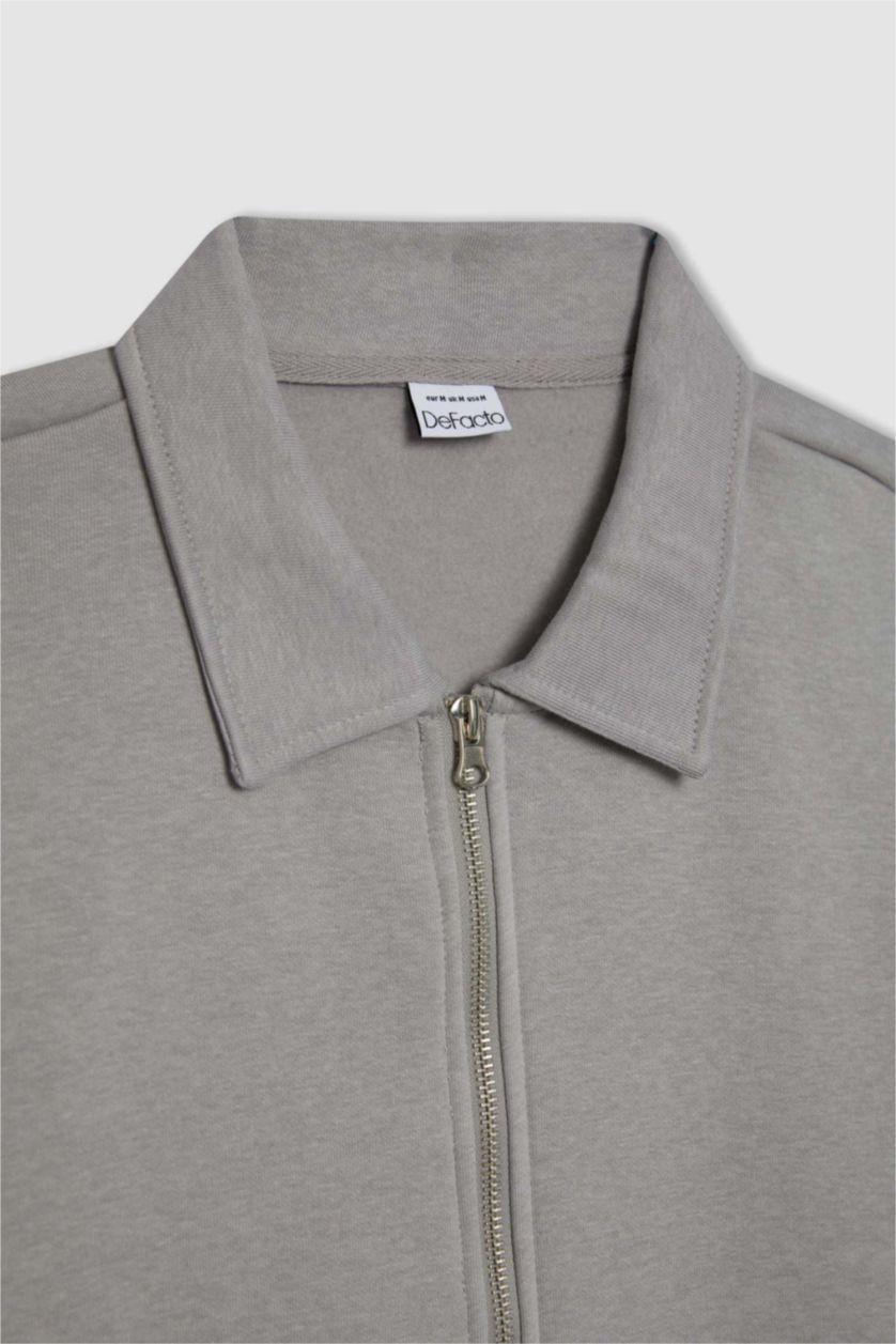 MAN Grey Oversize Fit Soft Fuzzy Cardigan