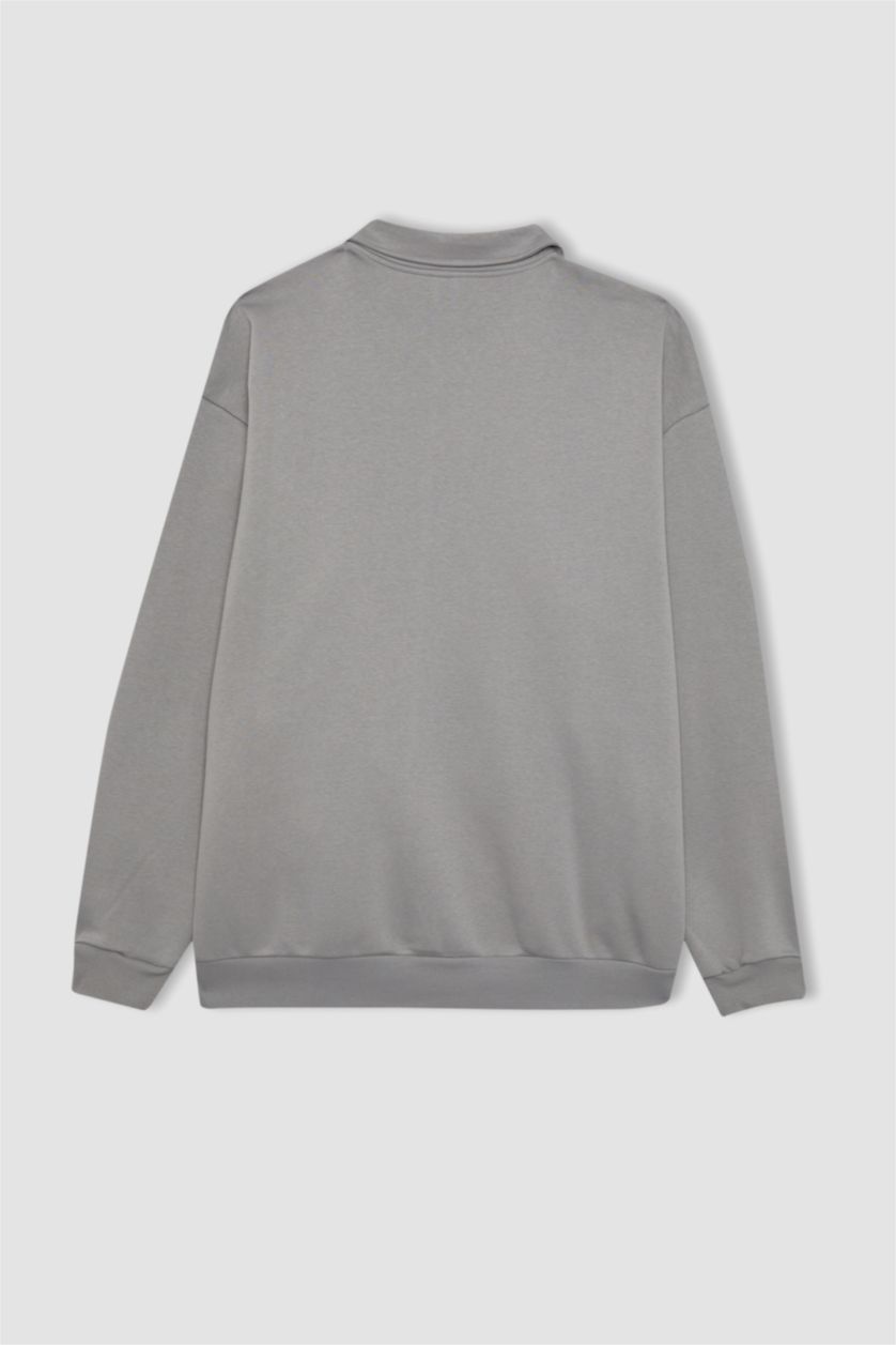 MAN Grey Oversize Fit Soft Fuzzy Cardigan