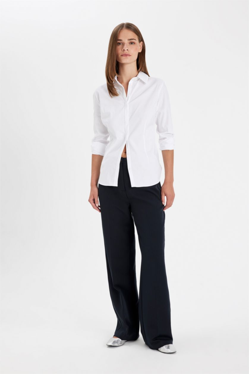 WOMAN NAVY Wide Leg Wide Leg Trousers
