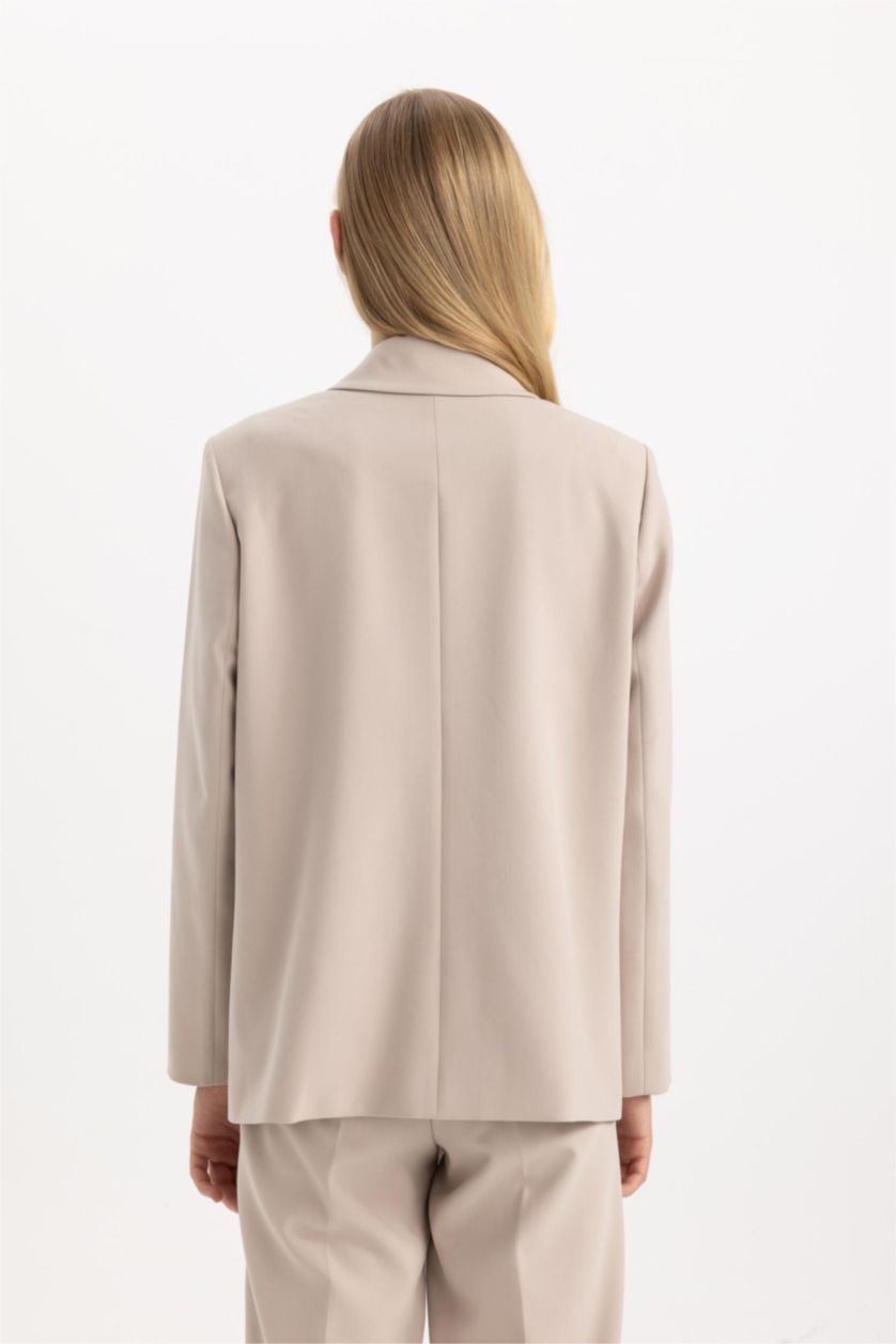 FEMME Beige Clair Veste Blazer Oversize