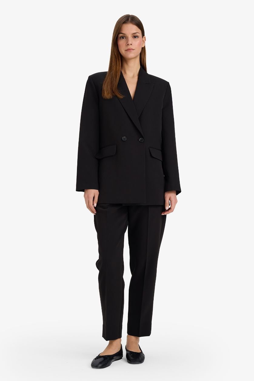 Woman Black Oversize Fit Blazer