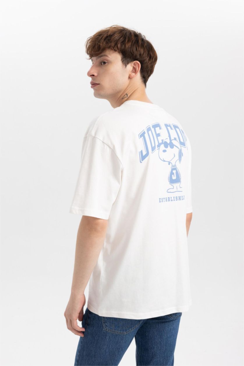 MAN Ecru Oversize Fit Short Sleeve T-Shirt