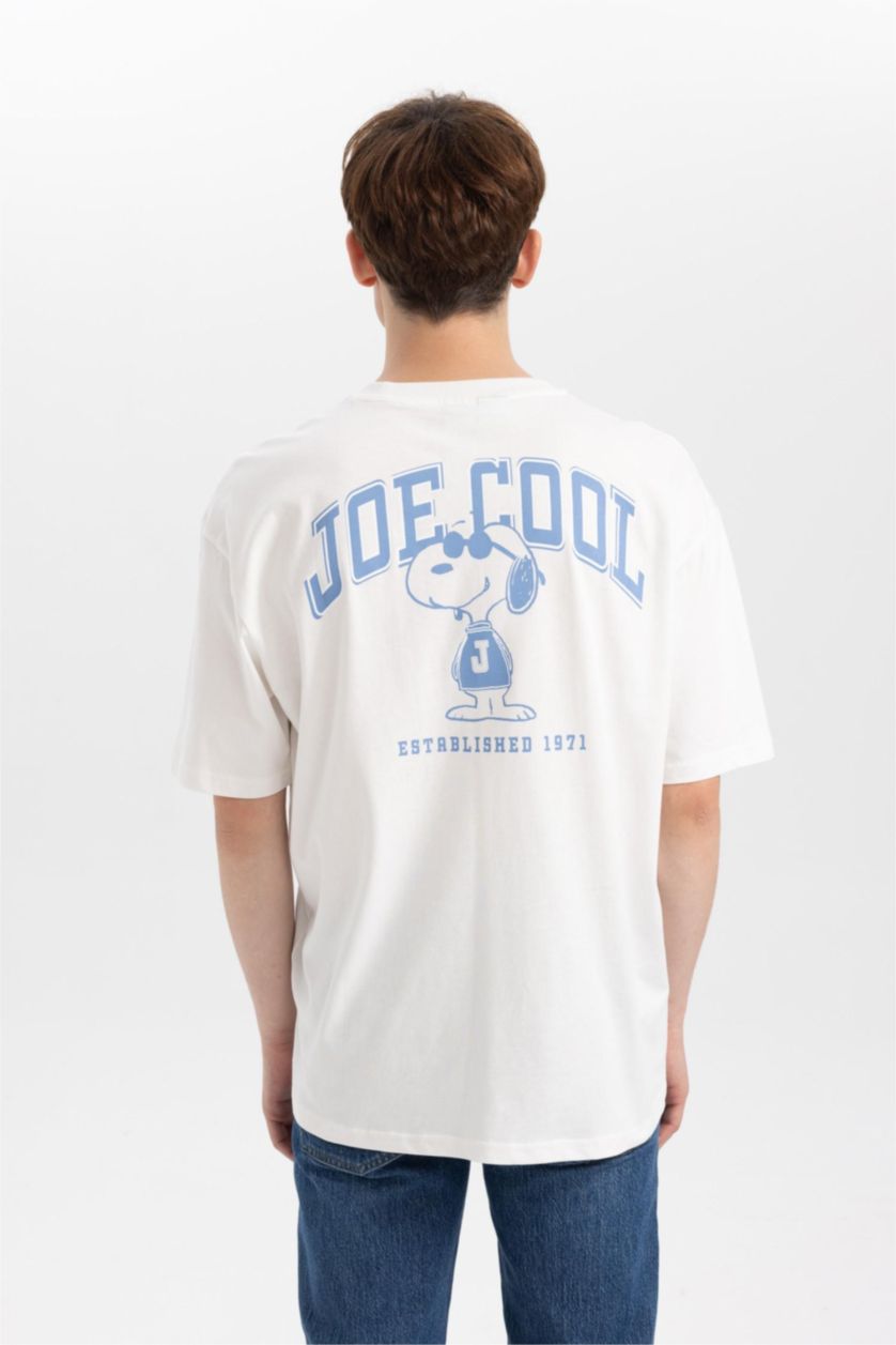 MAN Ecru Oversize Fit Short Sleeve T-Shirt
