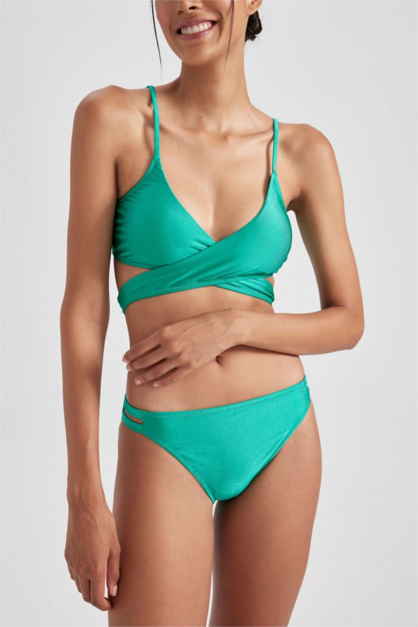 Kadın Yeşil Regular Fit Bikini Alt
