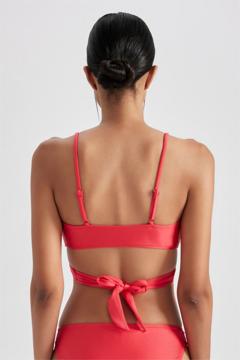 Kadın Kırmızı Regular Fıt Bikini Üstü