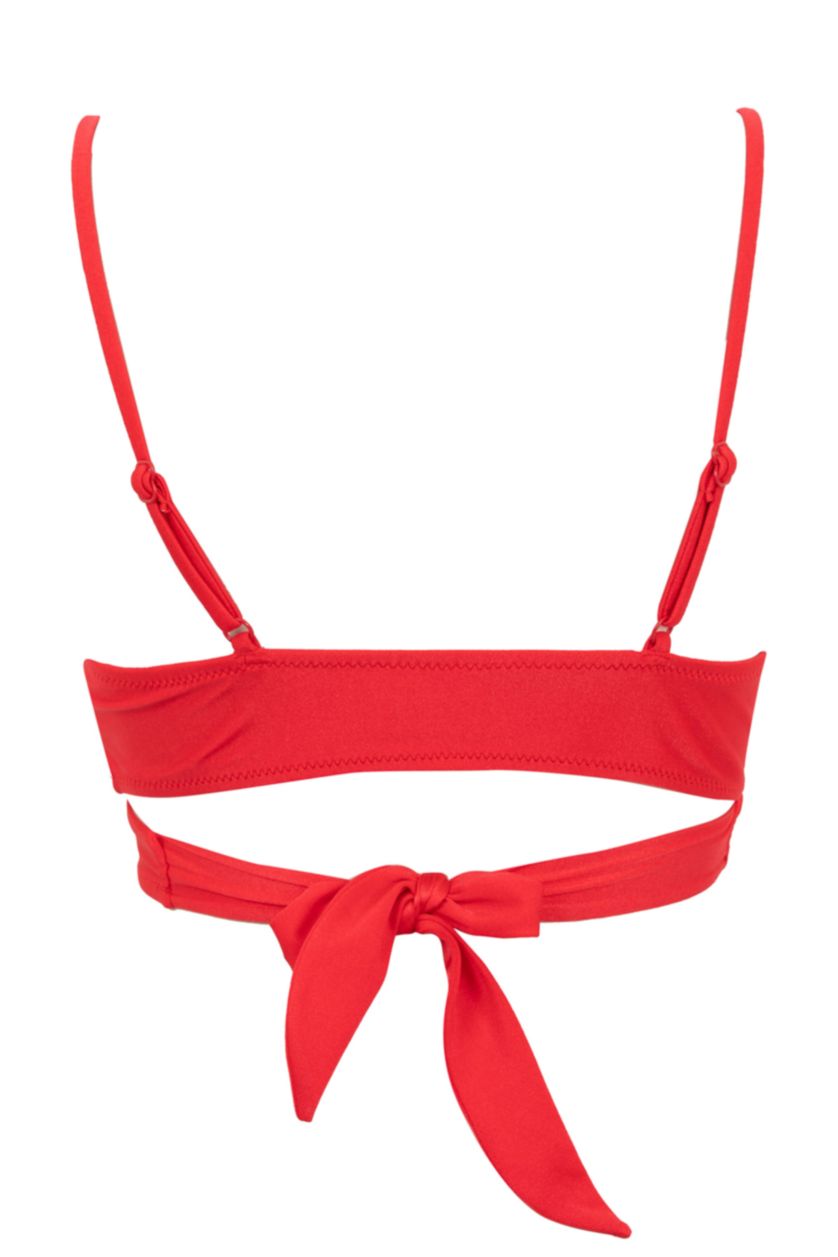 Kadın Kırmızı Regular Fıt Bikini Üstü