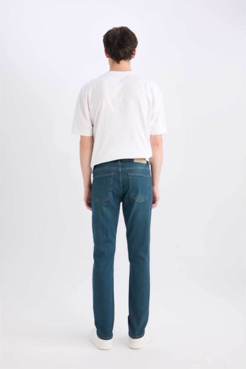 Man Dark Green Pedro Slim Fit Normal Waist Slim Leg Jeans