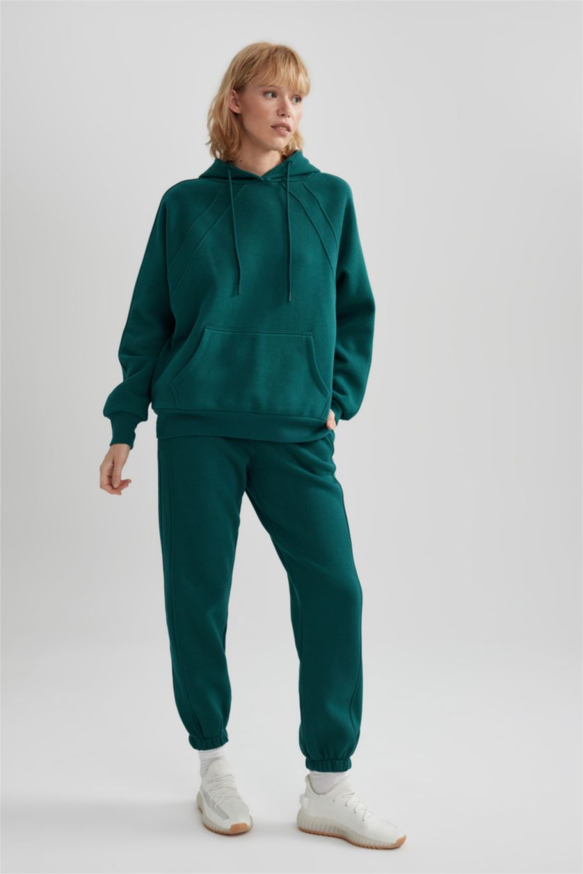WOMAN Green Oversize Fit Long Sleeve Sweatshirt
