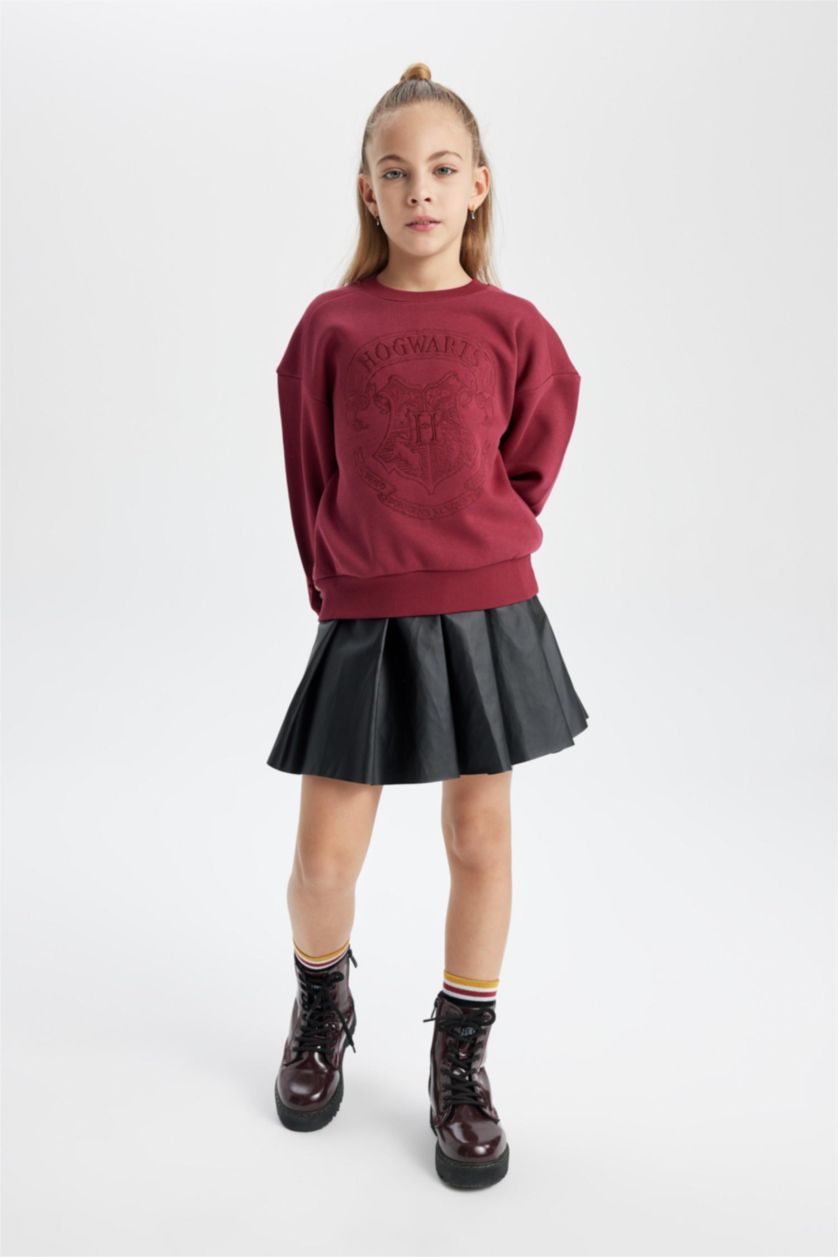GIRLS & TEENS Bordeaux Regular Fit Harry Potter Licensed Crew Neck Sweatshirt