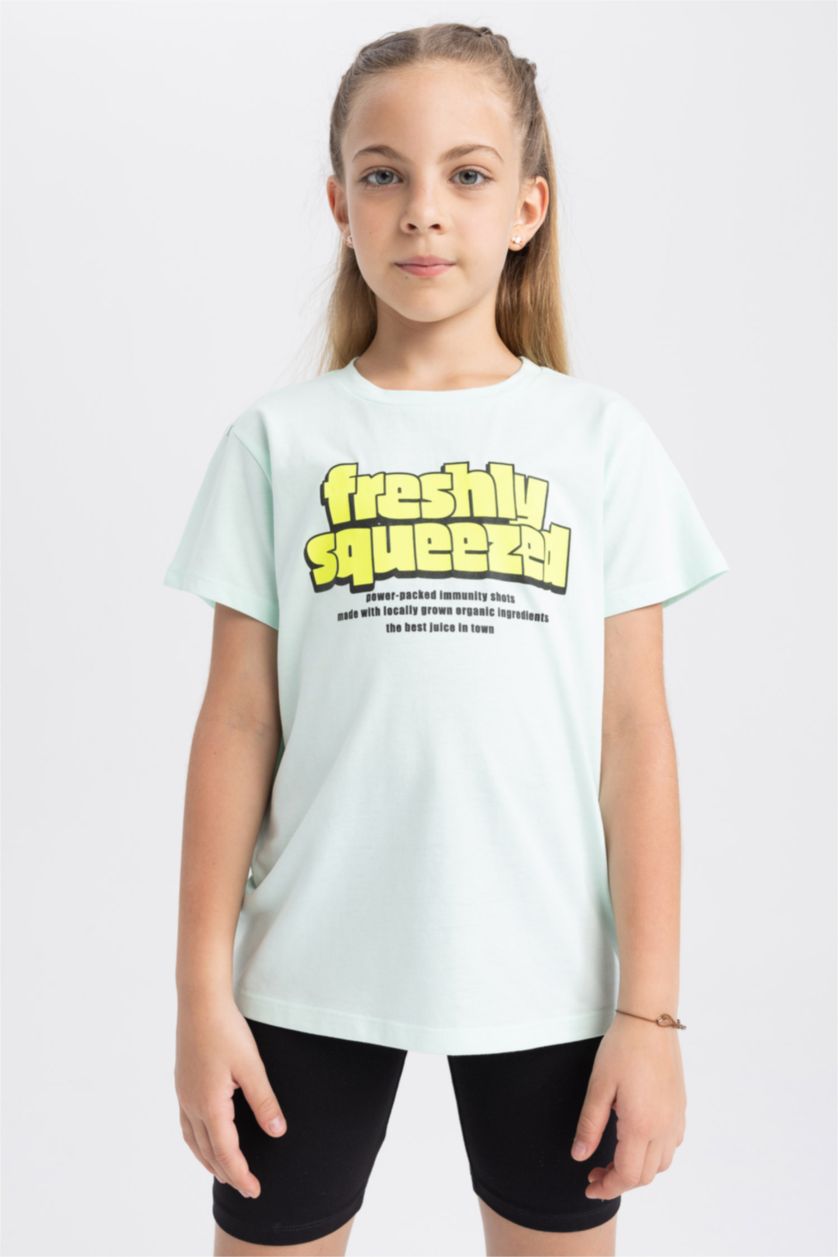 FILLES Turquoise T-shirt à manches courtes Fille