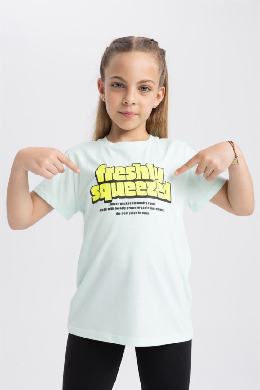 FILLES Turquoise T-shirt à manches courtes Fille