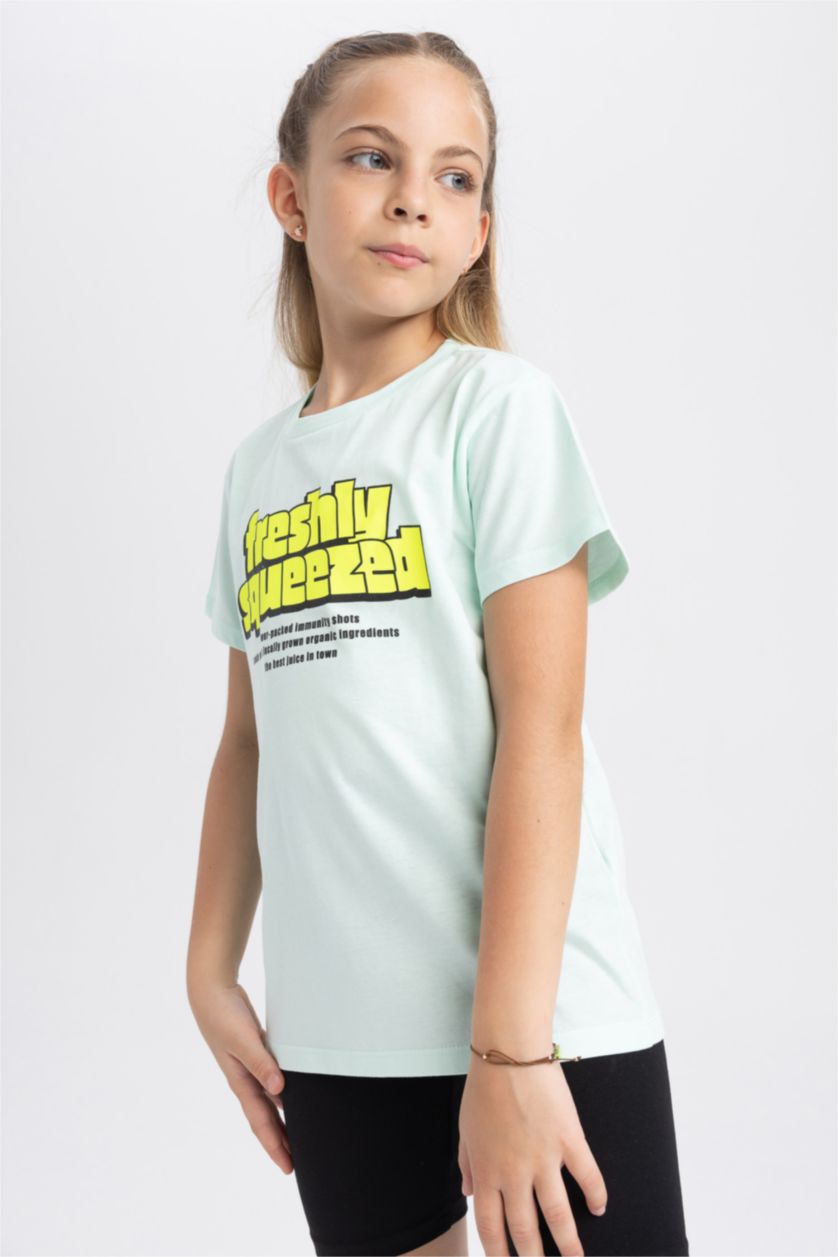 FILLES Turquoise T-shirt à manches courtes Fille