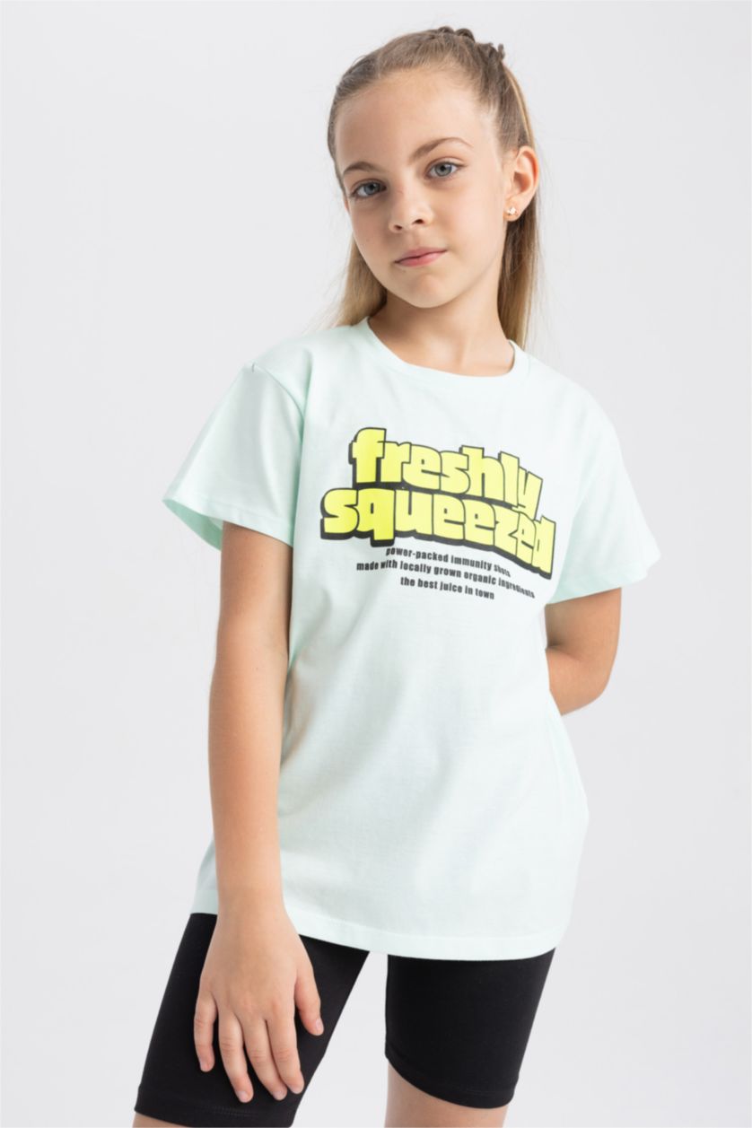 FILLES Turquoise T-shirt à manches courtes Fille