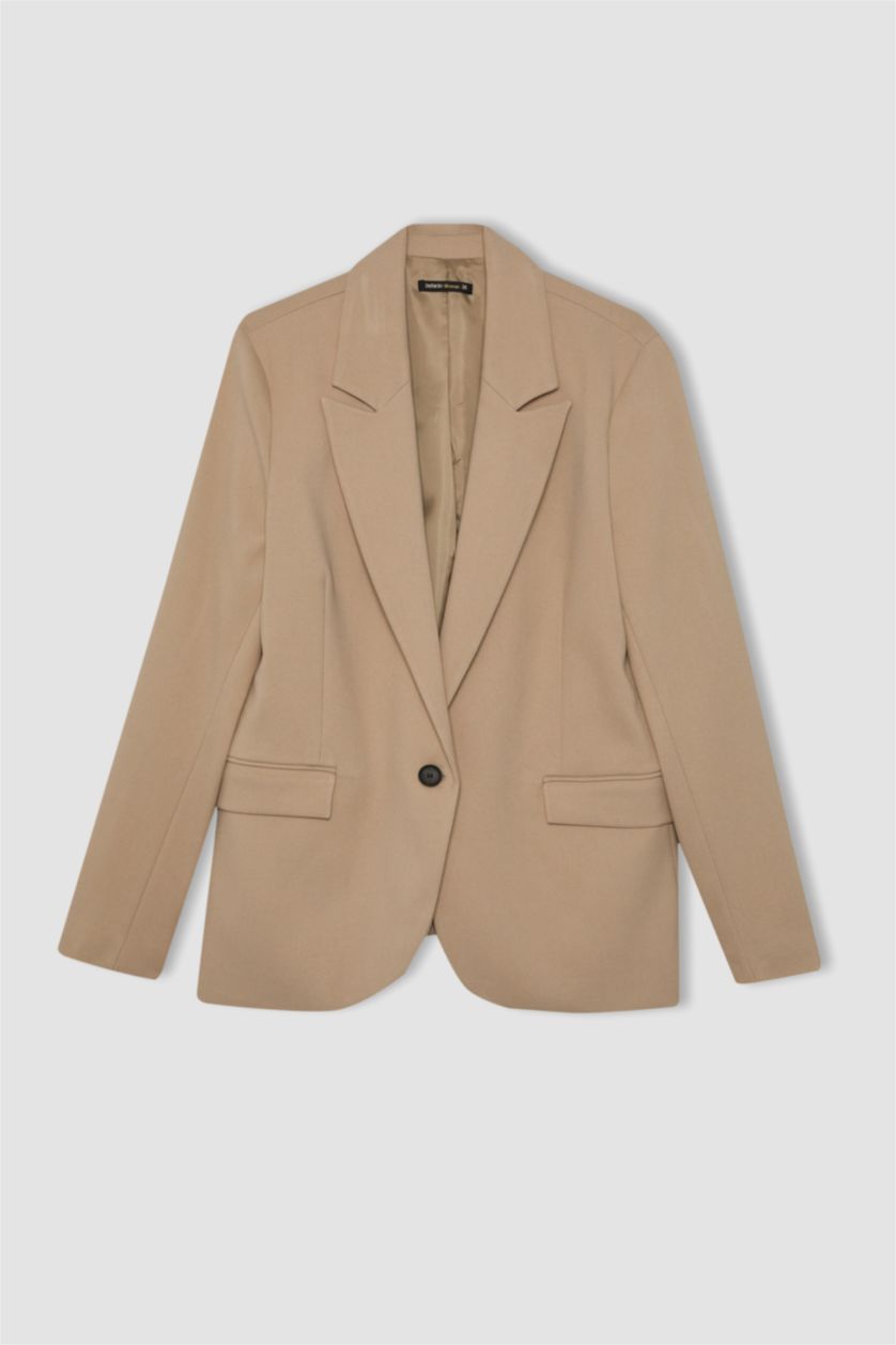 Kadın Vizon Oversıze Blazer Ceket