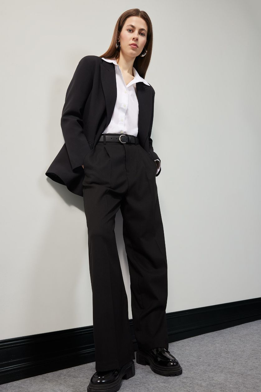 Kadın Siyah Oversıze Blazer Ceket