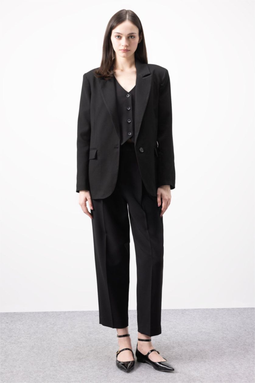 Kadın Siyah Oversıze Blazer Ceket