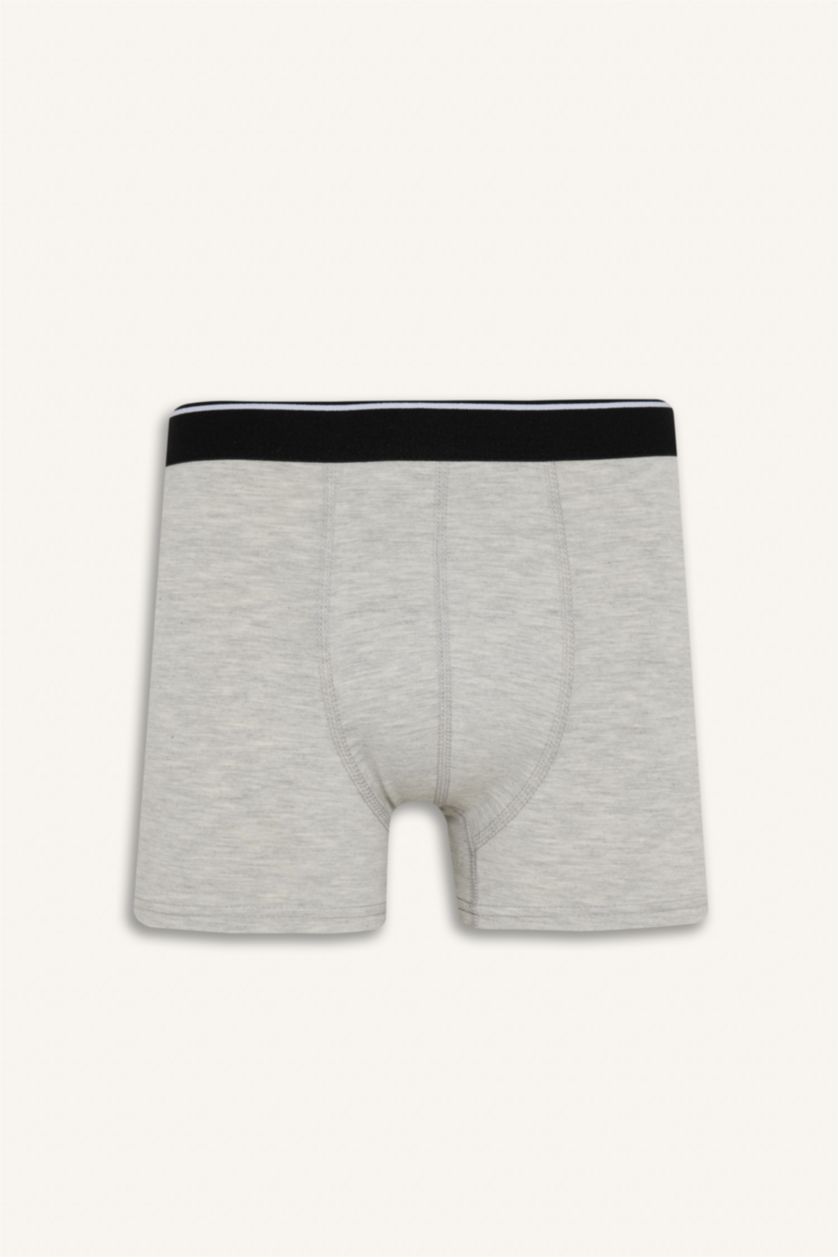 Erkek Siyah Regular Fıt Baskılı 3'lü Boxer