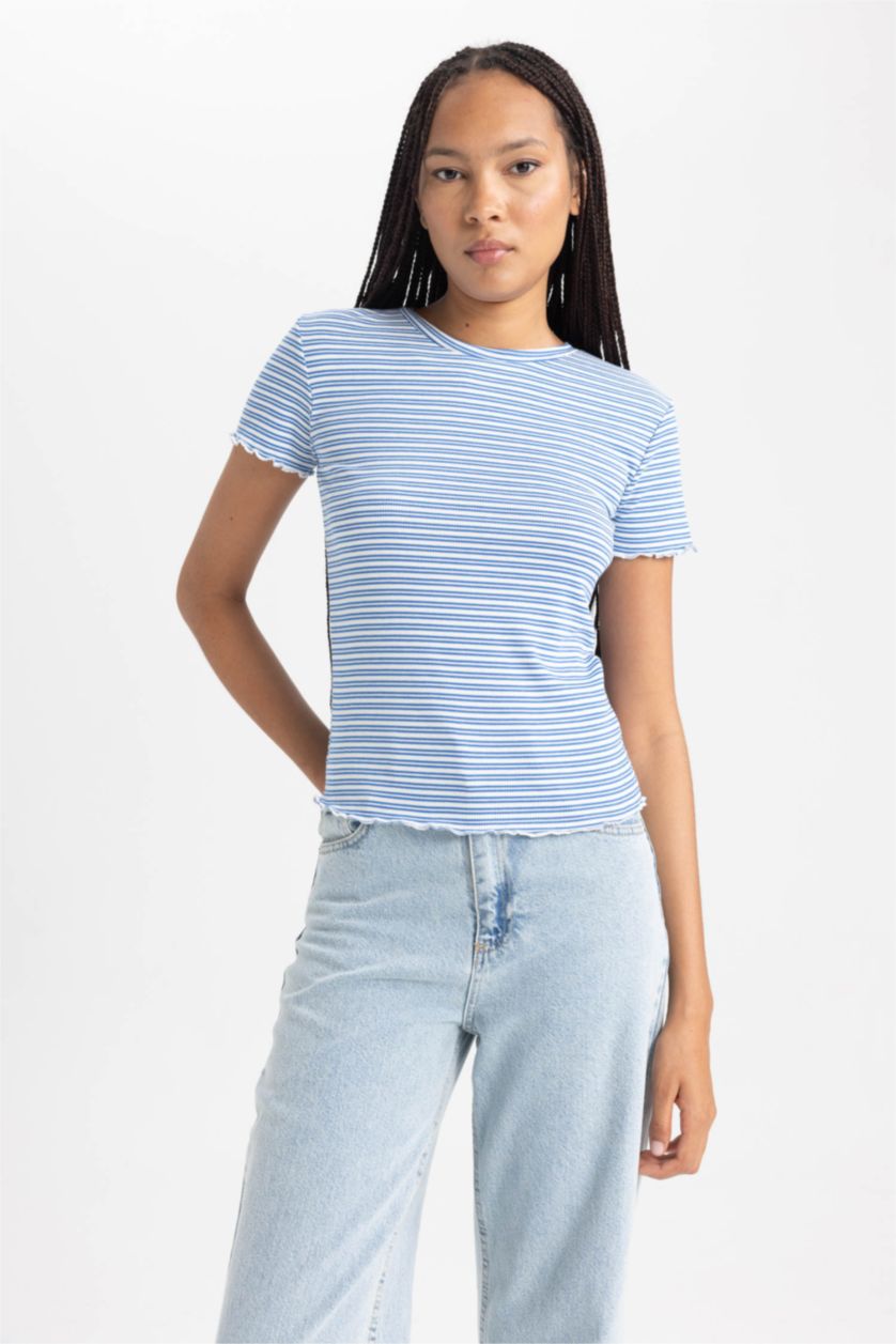 Woman Royal Slim Fit Crew Neck Short Sleeve T-Shirt