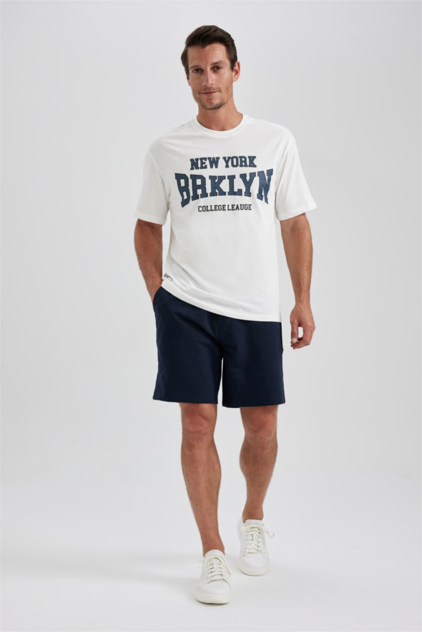 Erkek Lacivert Regular Fıt Şort