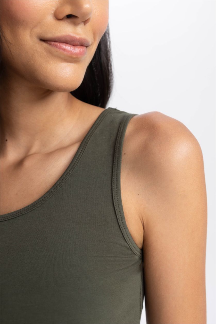 نساء كاكي غامق كيمونه سليم فيت بحمالات