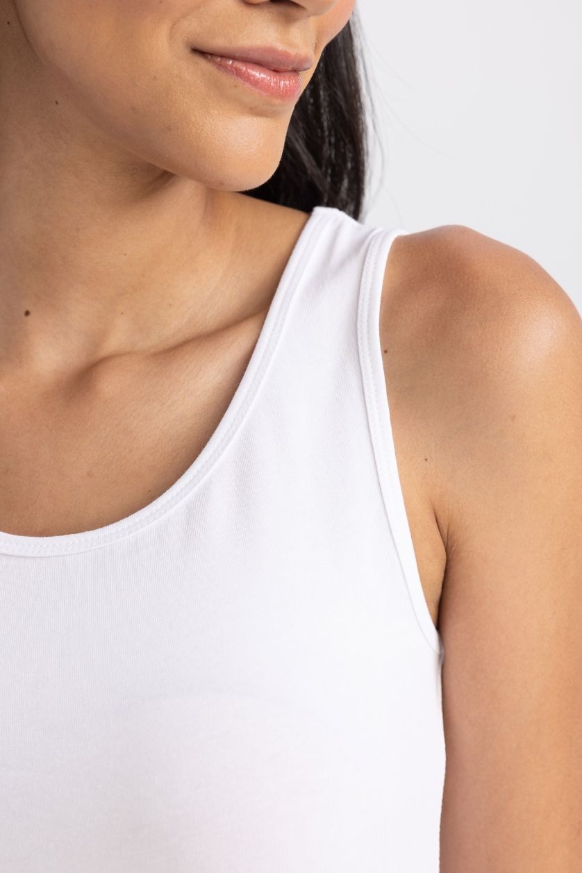 Kadın Beyaz Slım Fıt Atlet