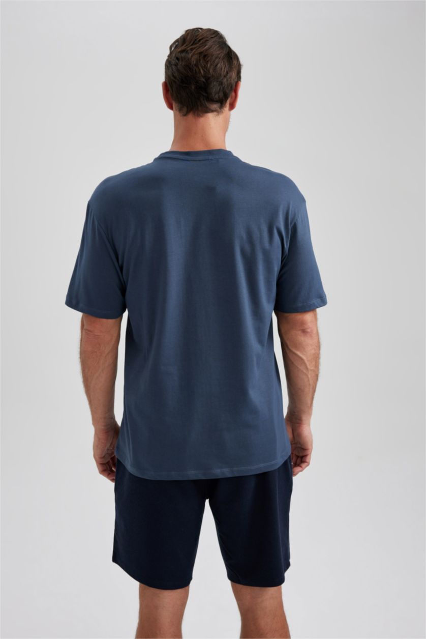 Man Indigo Regular Fit Short Sleeve T-Shirt