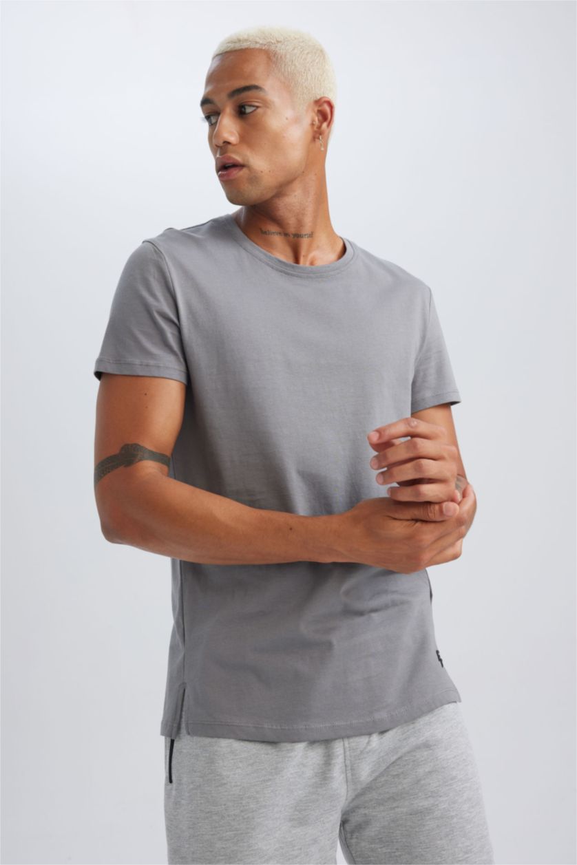 MAN Grey Slim Fit Short Sleeve T-Shirt