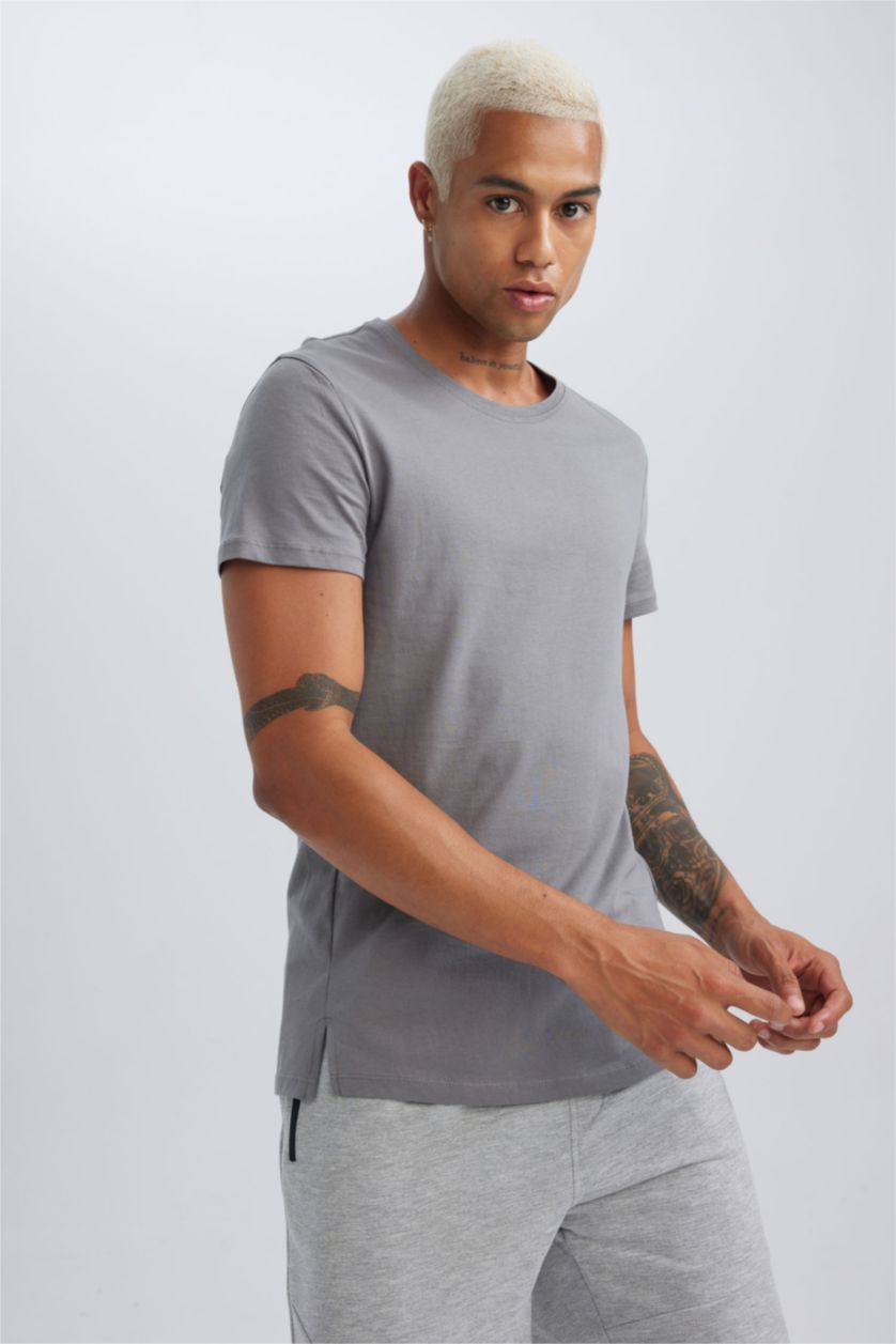 MAN Grey Slim Fit Short Sleeve T-Shirt