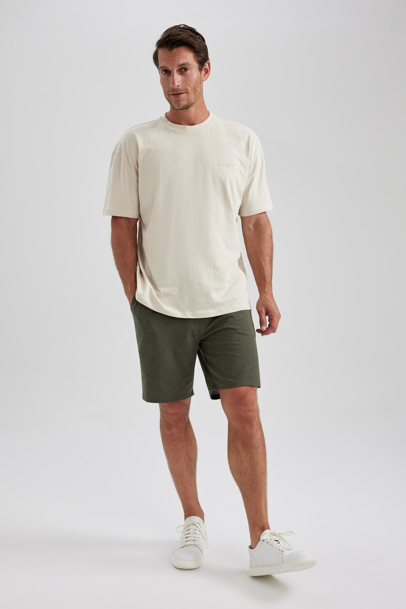 رجال بيج Oversize Fit Short Sleeve T-Shirt