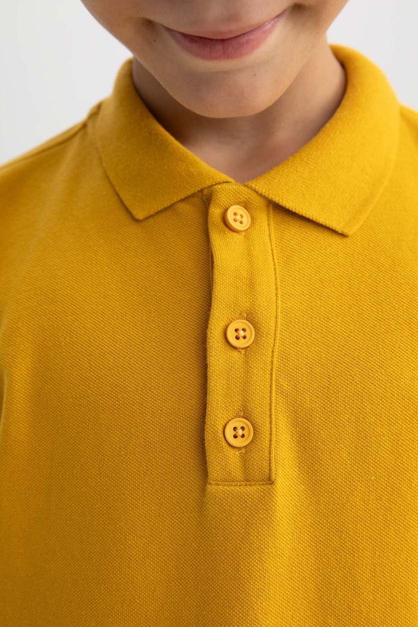 Young Boys - Teen Boys Yellow Regular Fit Short Sleeve Polo T-Shirt