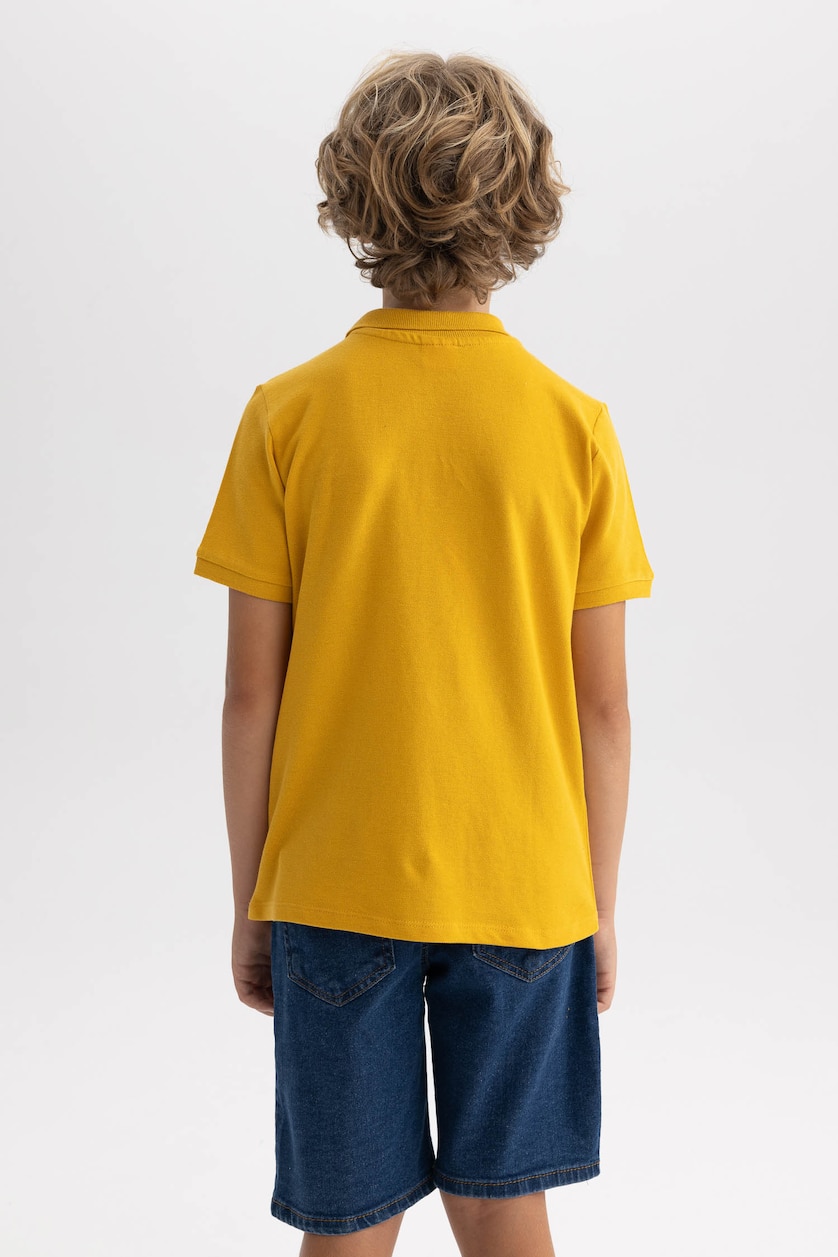 Young Boys - Teen Boys Yellow Regular Fit Short Sleeve Polo T-Shirt