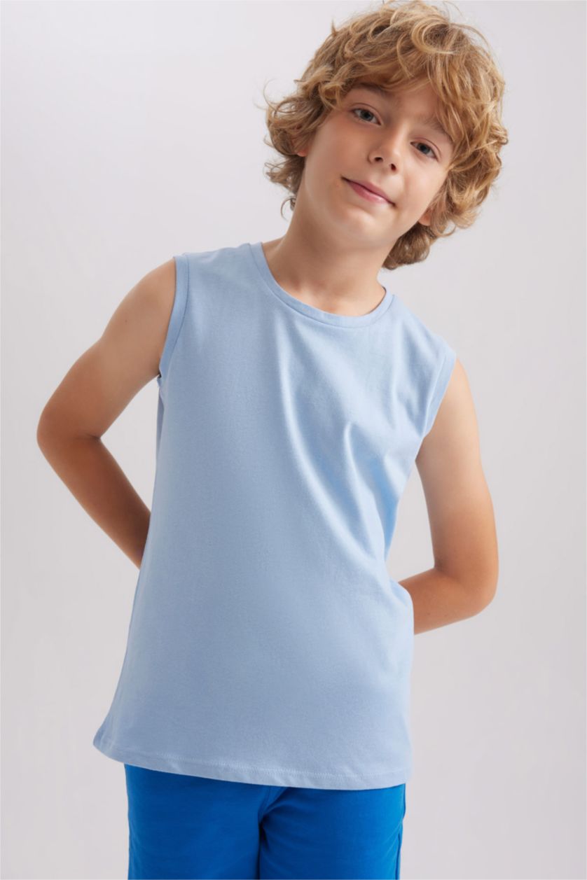 Young Boys - Teen Boys Blue Boy Regular Fit Tank Top