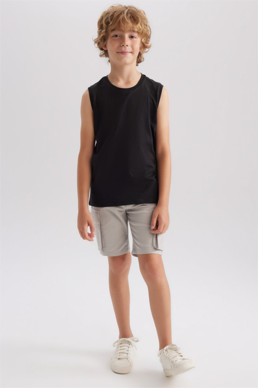 Young Boys - Teen Boys Black Boy Regular Fit Tank Top