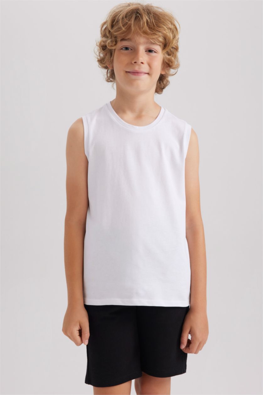 Young Boys - Teen Boys White Boy Regular Fit Tank Top