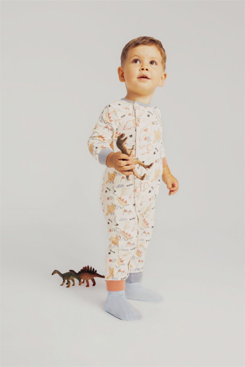 ХЛОПЧИК Бежевий Комбінезон довгий подıл для малюків хлопчиків