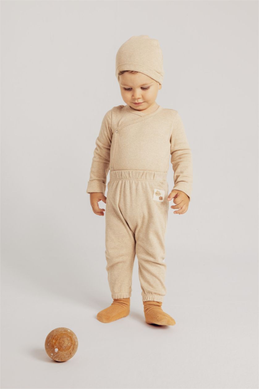 Малыши мальчики Бежевый меланж Комплект из 3-х вещей с длинным рукавом для малышей мальчиков